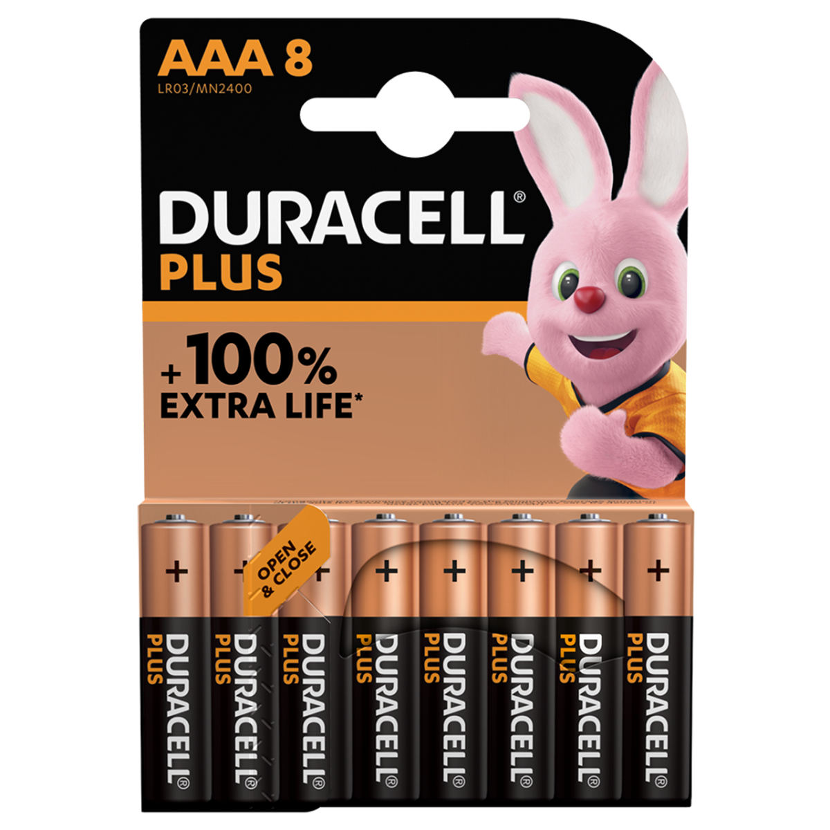 Duracell Plus AAA Batteries 8pc