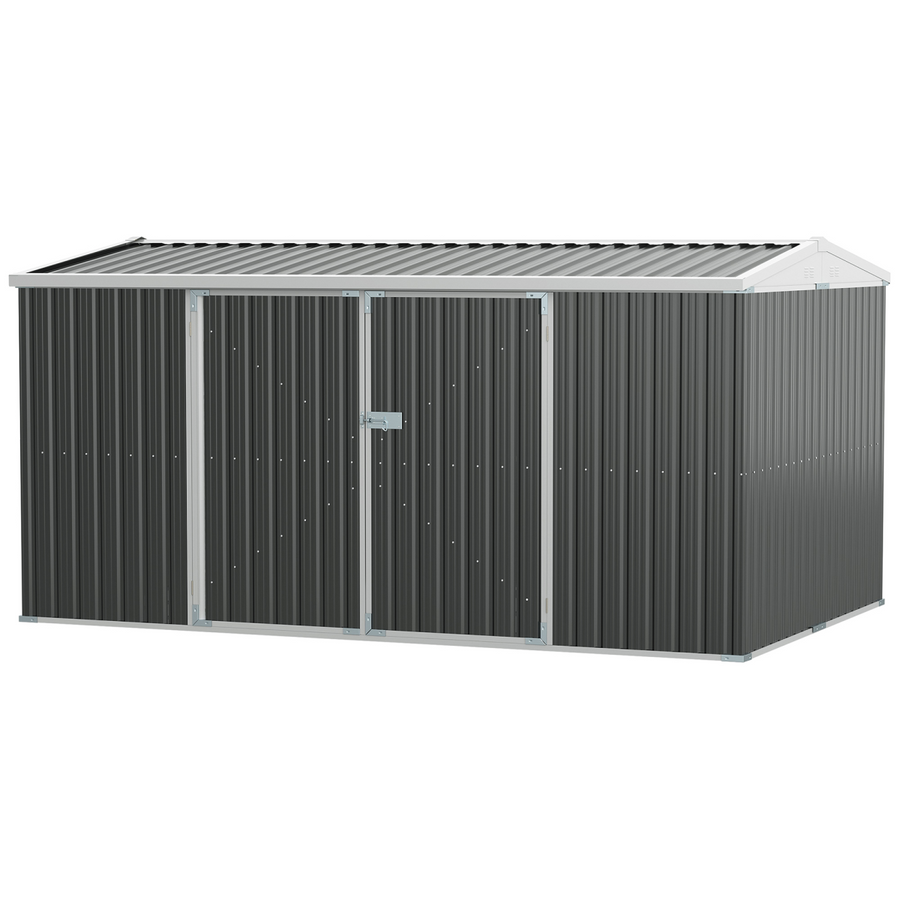 Outdoor Garden Storage Shed Steel Tool Storage Box Grey