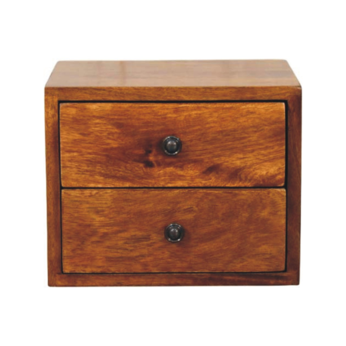 Artisan Furniture Solis 2-Drawer Wall Mounted Nightstand, Chestnut