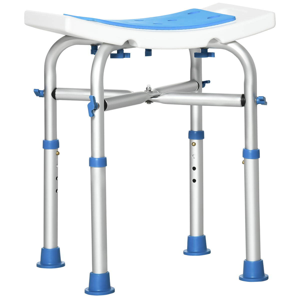 Adjustable Shower Stool with Suction Foot Pads