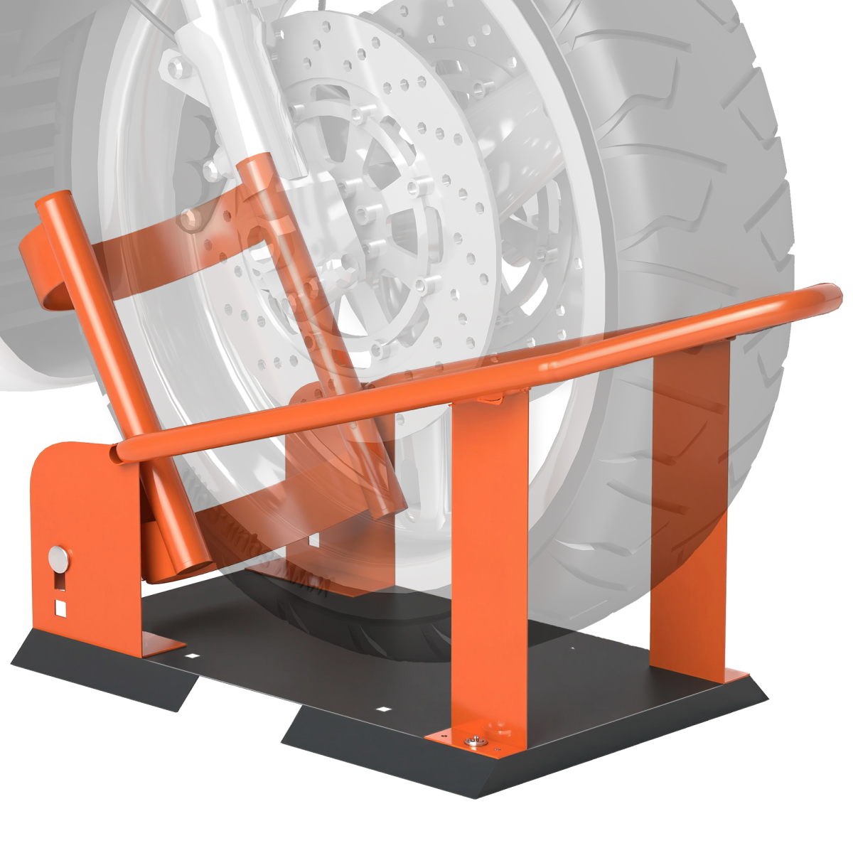 HOMCOM Motorcycle Front Wheel Chock Holder