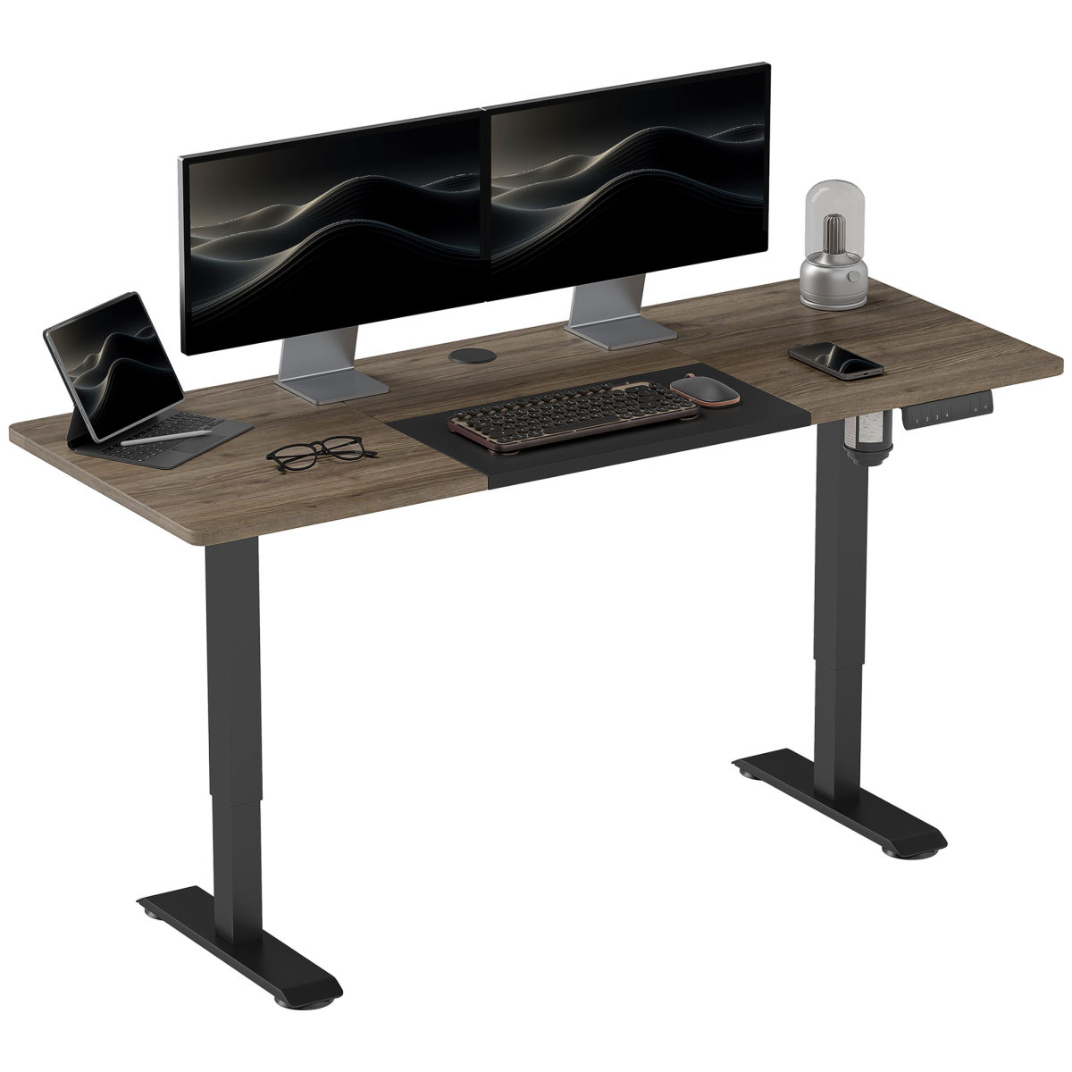 Height Adjustable Electric Standing Desk Black Vinsetto