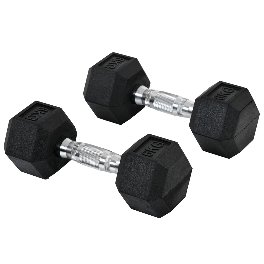 Hexagonal Dumbbells Kit 2 x 6kg HOMCOM