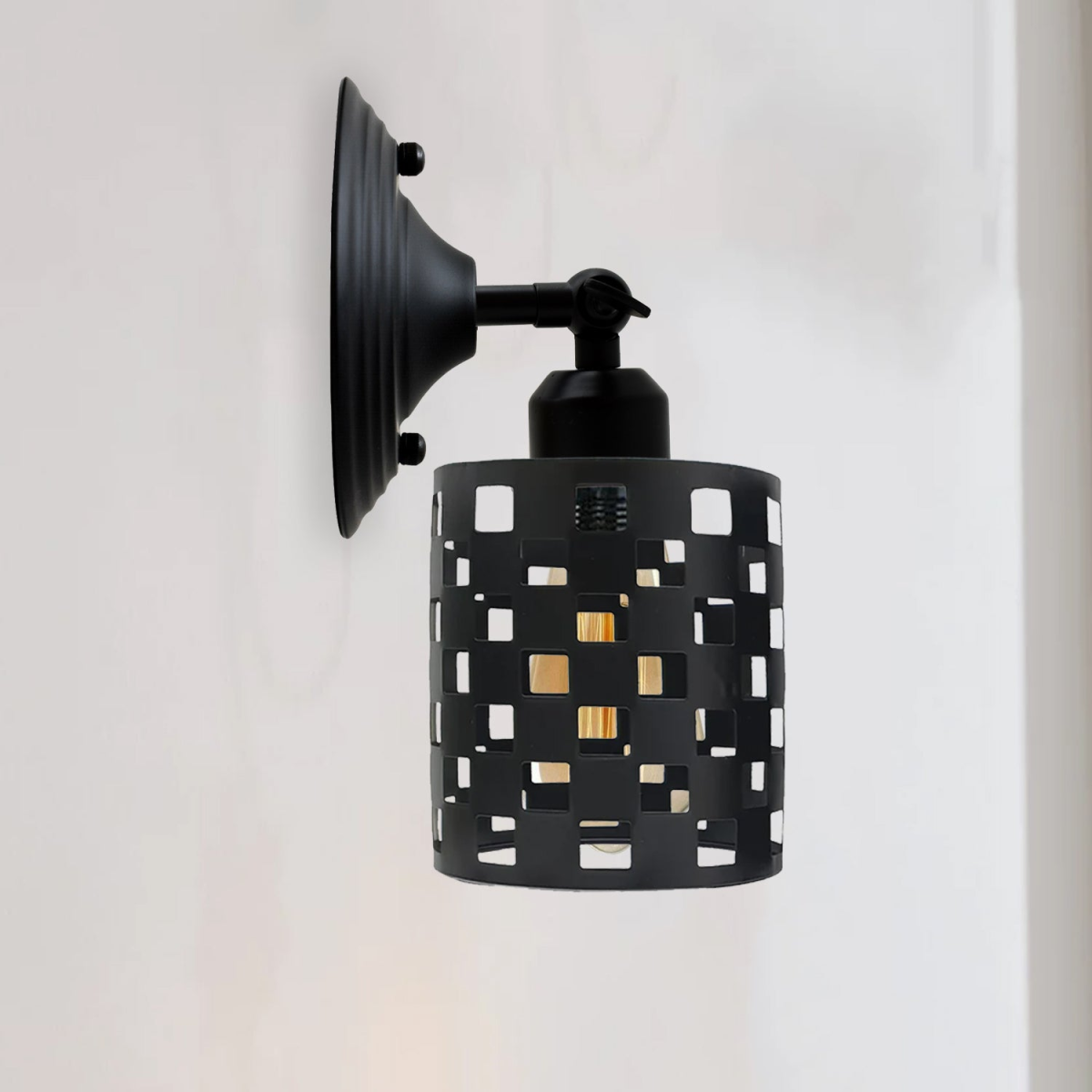 Industrial Black Cage Wall Light 2568
