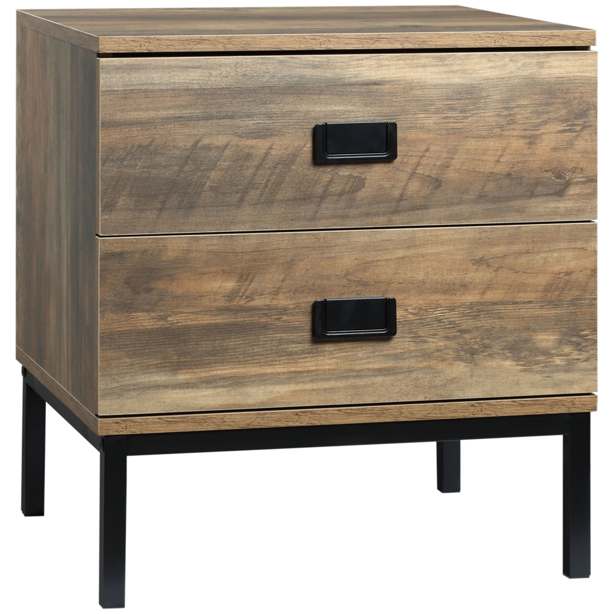 End Table Metal Frame with 2 Drawers