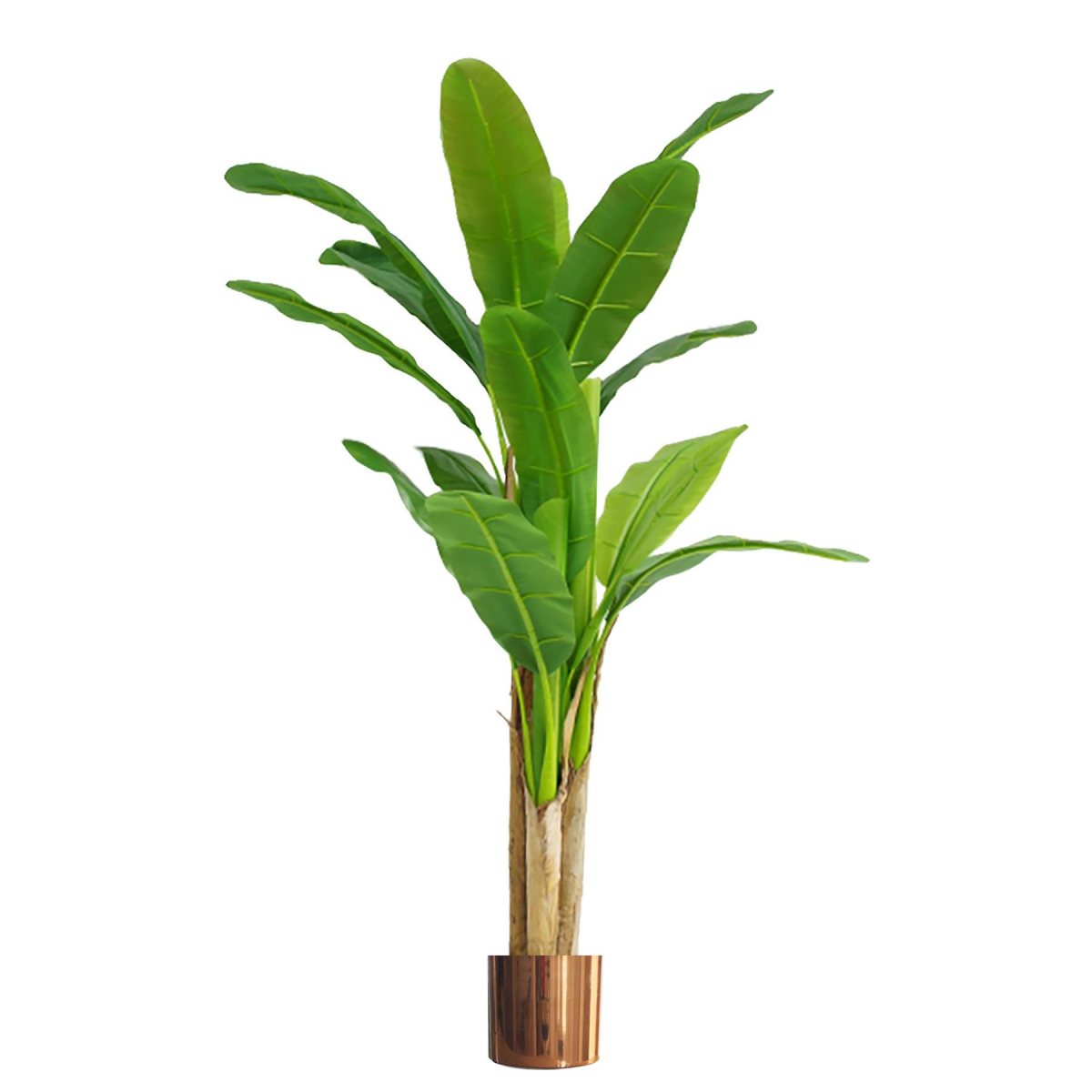 180cm Artificial Banana Tree Tropical Plant with Copper Metal Planter