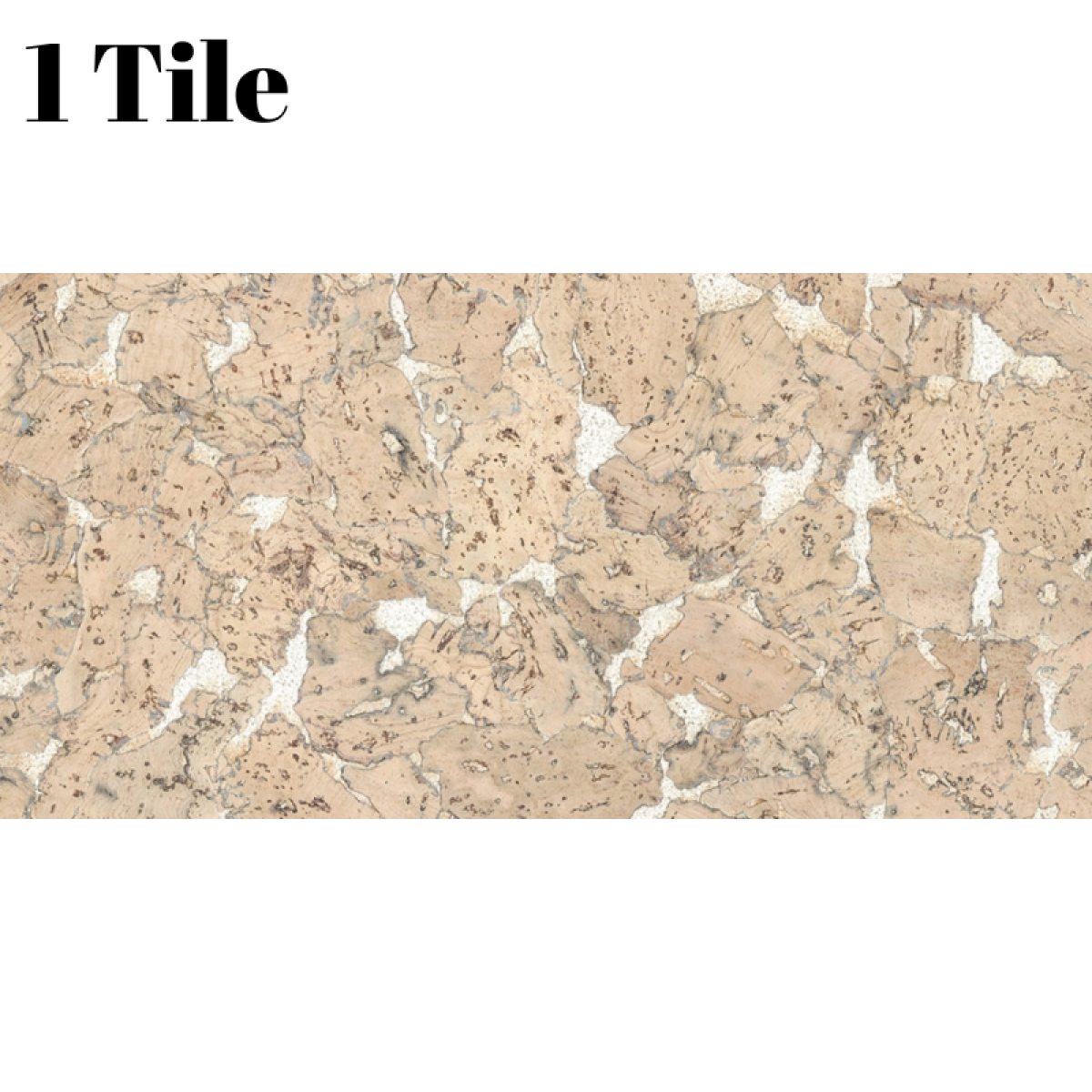 Cream Decorative Cork Wall Tiles - 1 Tile (0.18m² / 1.94sqft)