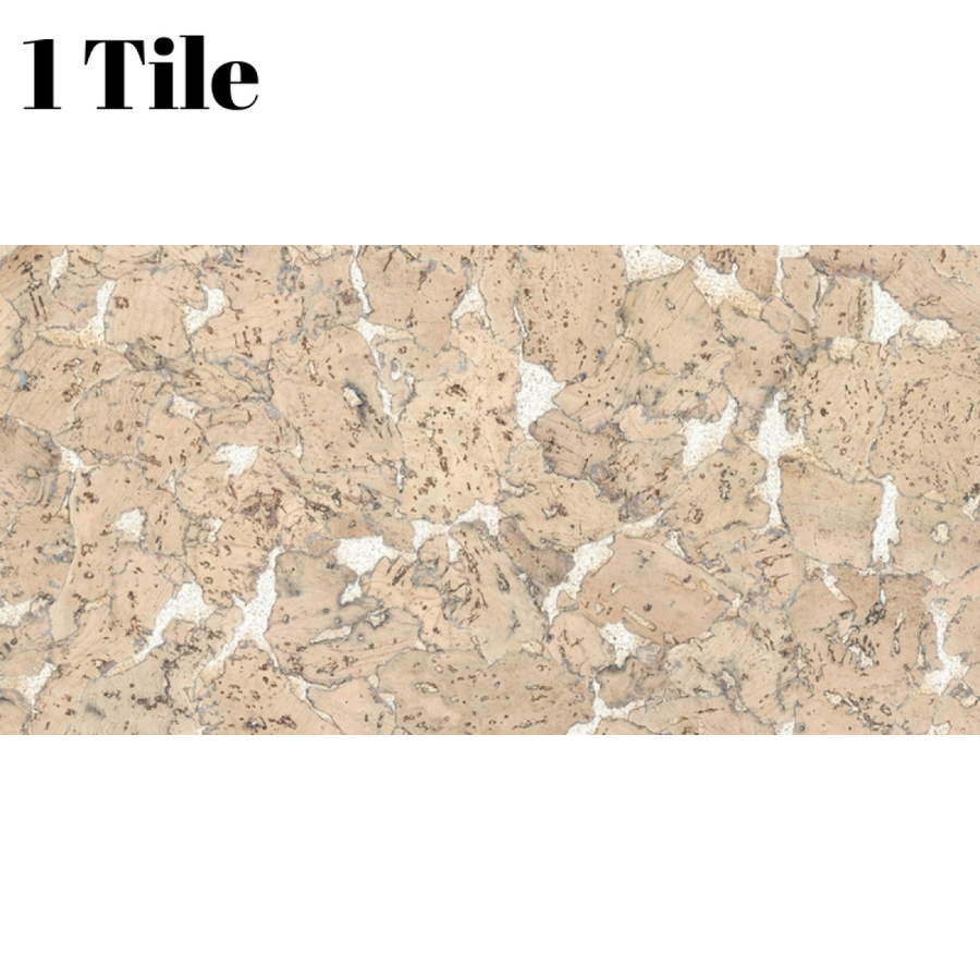 Cream Decorative Cork Wall Tiles - 1 Tile (0.18m² / 1.94sqft)