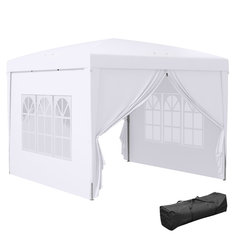 Outsunny 3m x 3m Pop Up Gazebo Party Tent Canopy Marquee