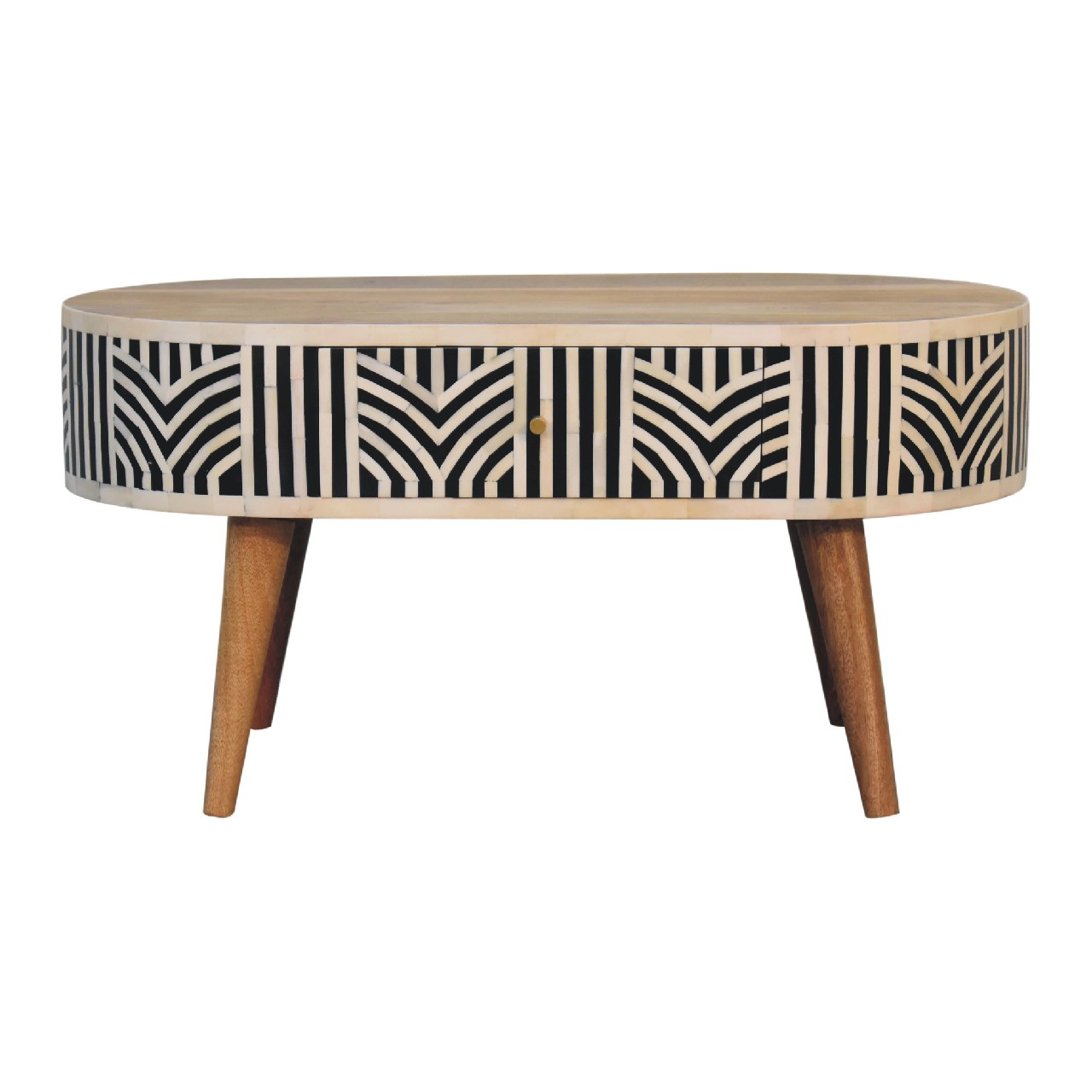 Artisan Furniture Edessa Bone Inlay Coffee Table, 2 Drawers, Brown