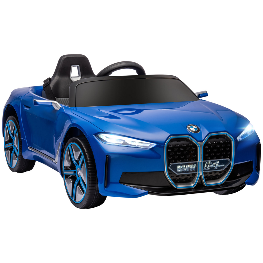 HOMCOM BMW i4 Licensed 12V Kids Electric Ride-On Car with Remote Control, Blue