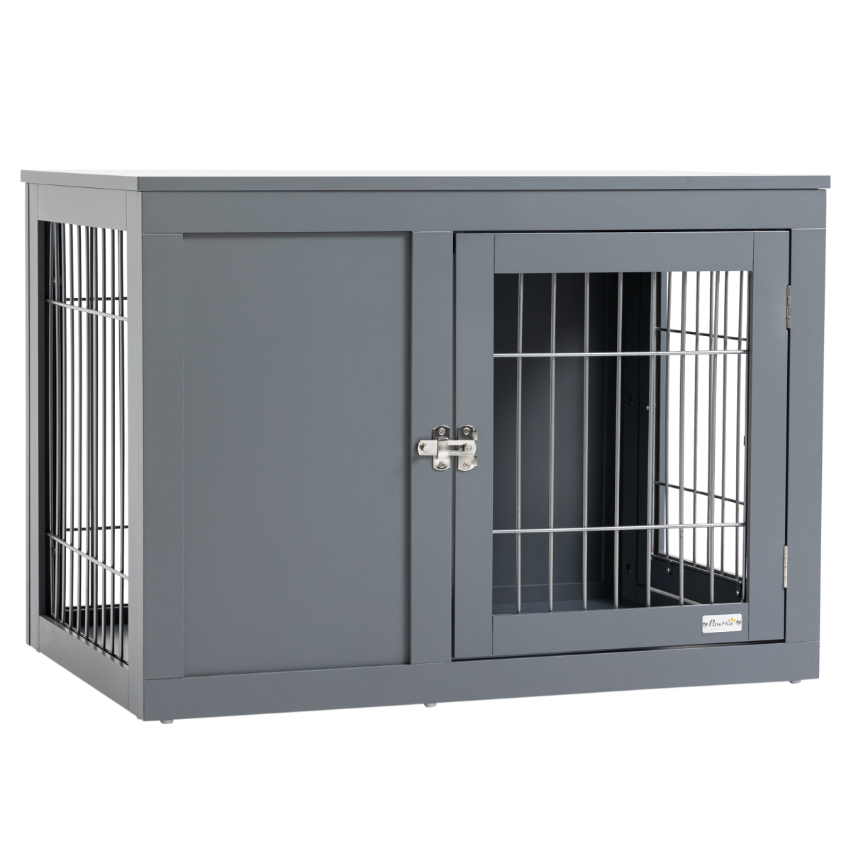 Furniture-Style Dog Crate with Two Lockable Doors, for Small & Medium Dogs