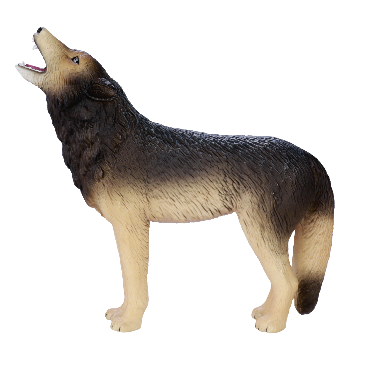 Timber Wolf Howling Toy  Realistic Wildlife Model