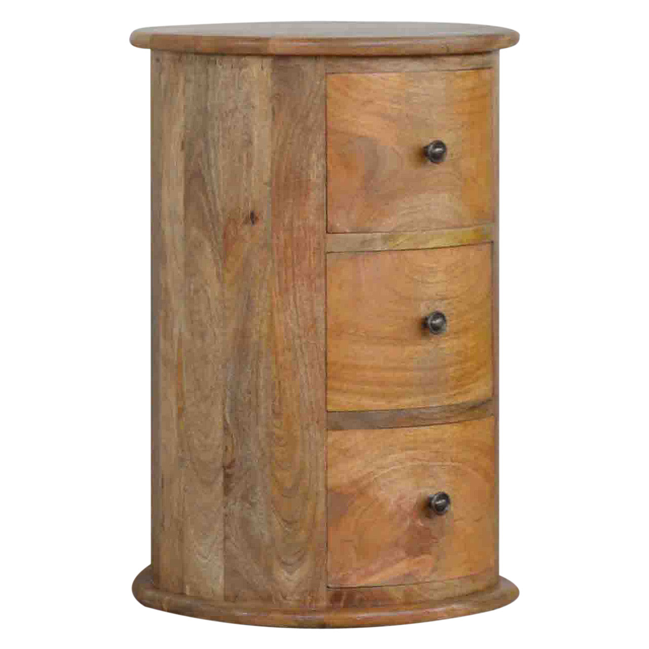 Artisan Furniture Solid Wood 3 Drawer Drum Chest, Brown