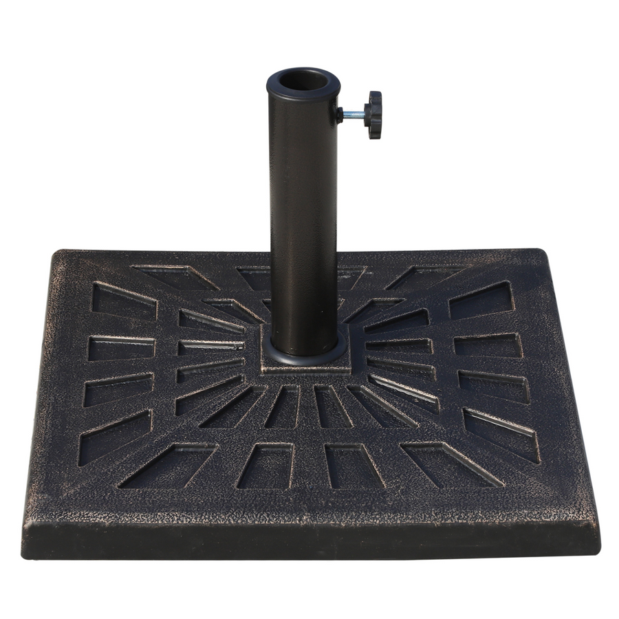 Patio Umbrella Stand 15KG Square Bronze