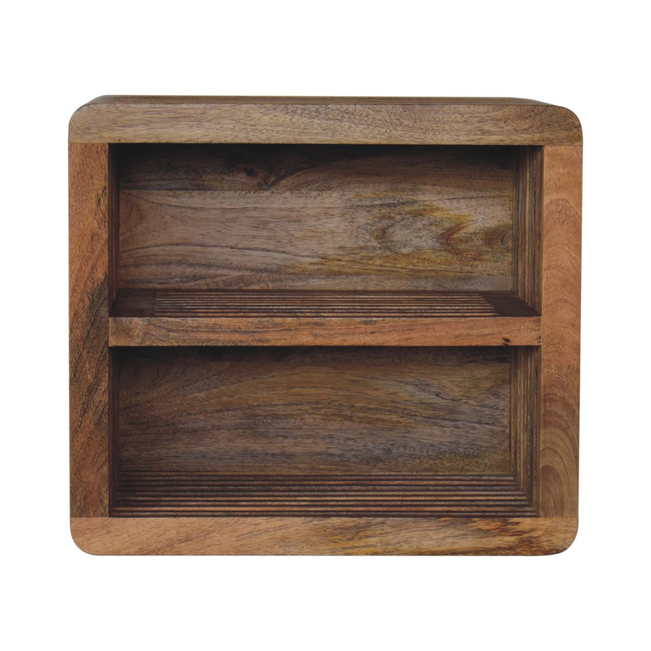 Artisan Furniture Soba Wall Mounted Bedside, 2 Shelves, Brown