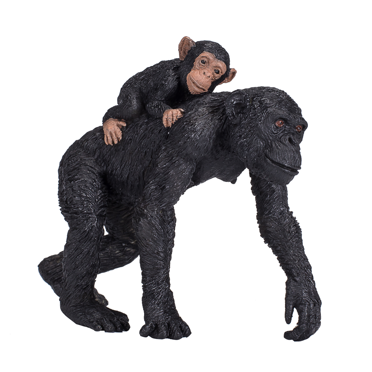 Chimpanzee and Baby Toy Realistic Wildlife Figurine