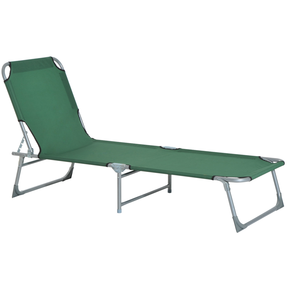 Camping Cot Picnic Sun Lounger Portable Folding Chair Patio Green