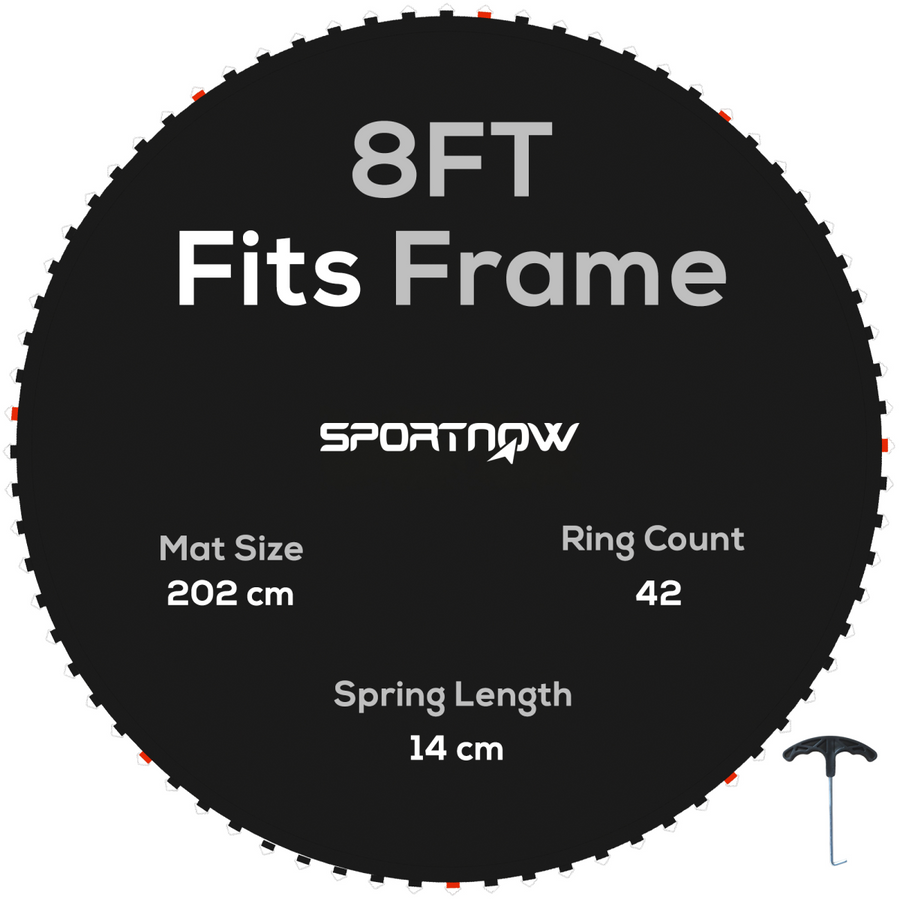 SPORTNOW Trampoline Mat with 42 V-Hooks, for 8ft Trampoline