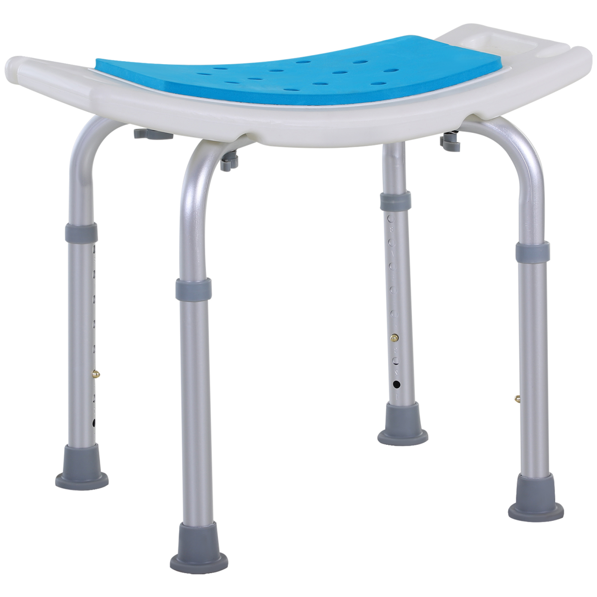 Adjustable Aluminum Bath Stool with Shower Hole