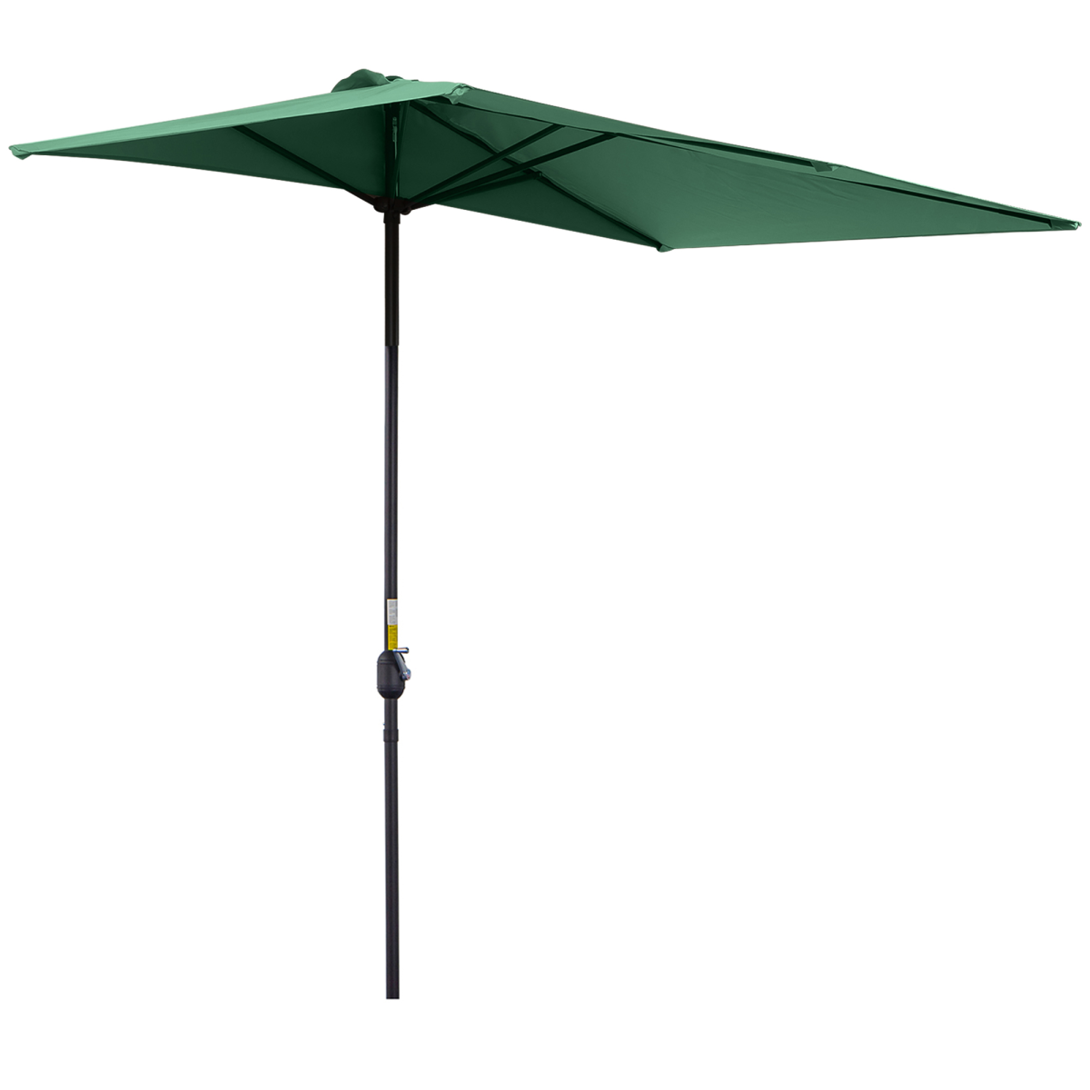2.3m Garden Half Round Umbrella Metal Parasol Green