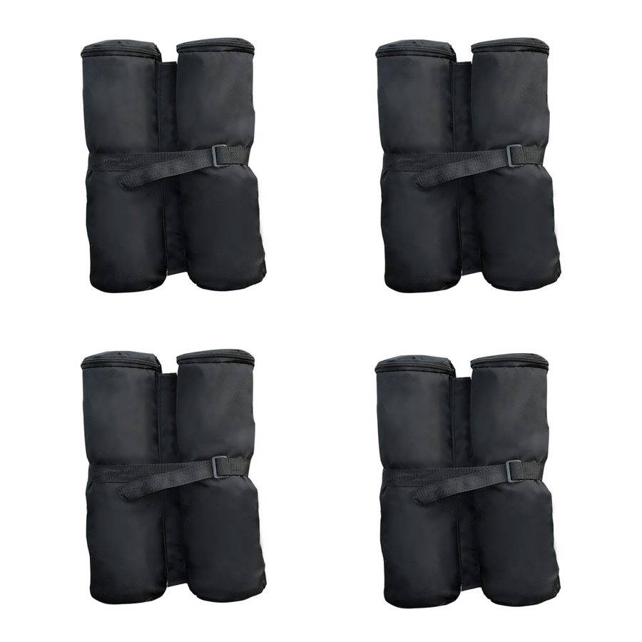 4 Pc Gazebo Sand Bag Weight Set - Black