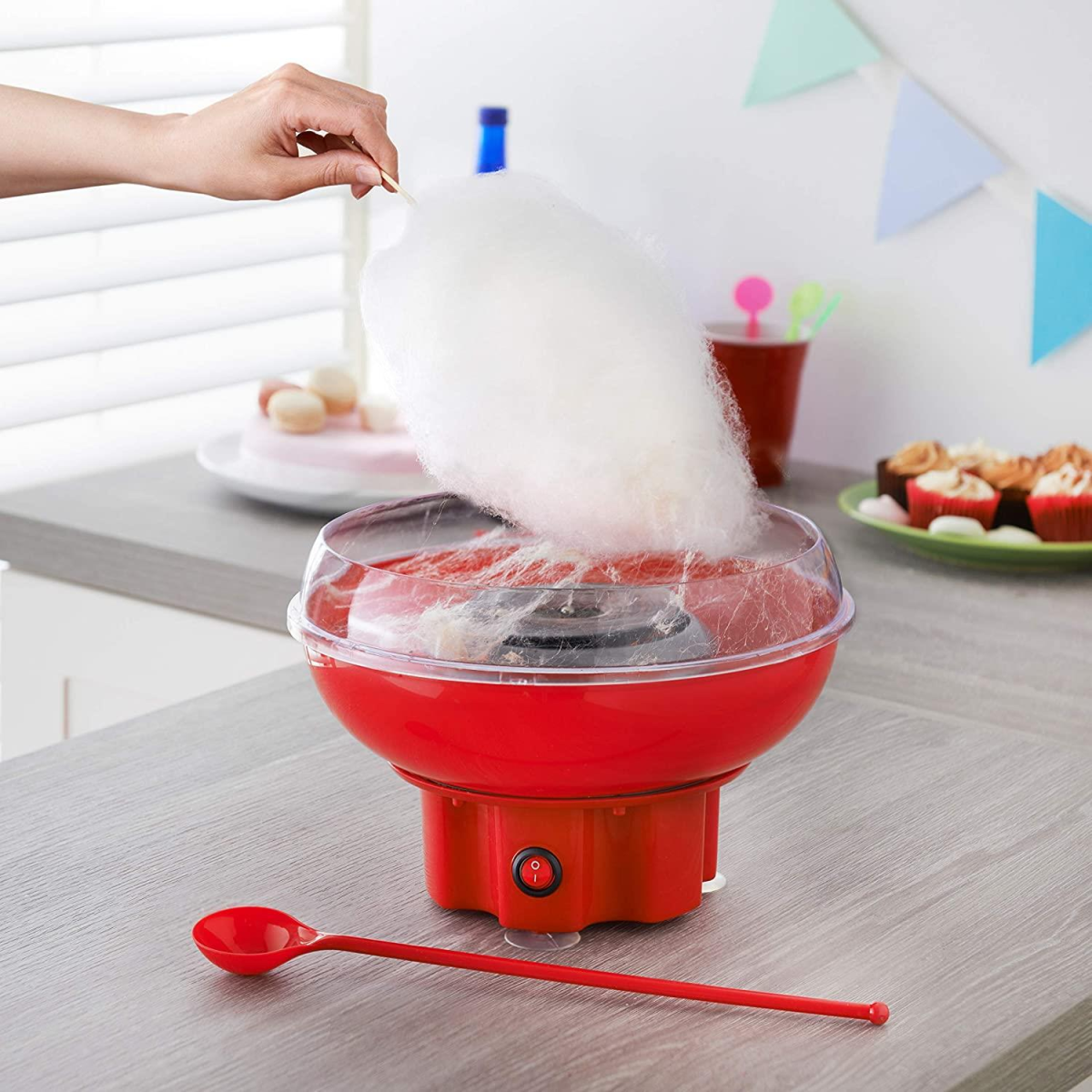 Global Gizmos Retro Candy Floss Maker Red 400W 55889