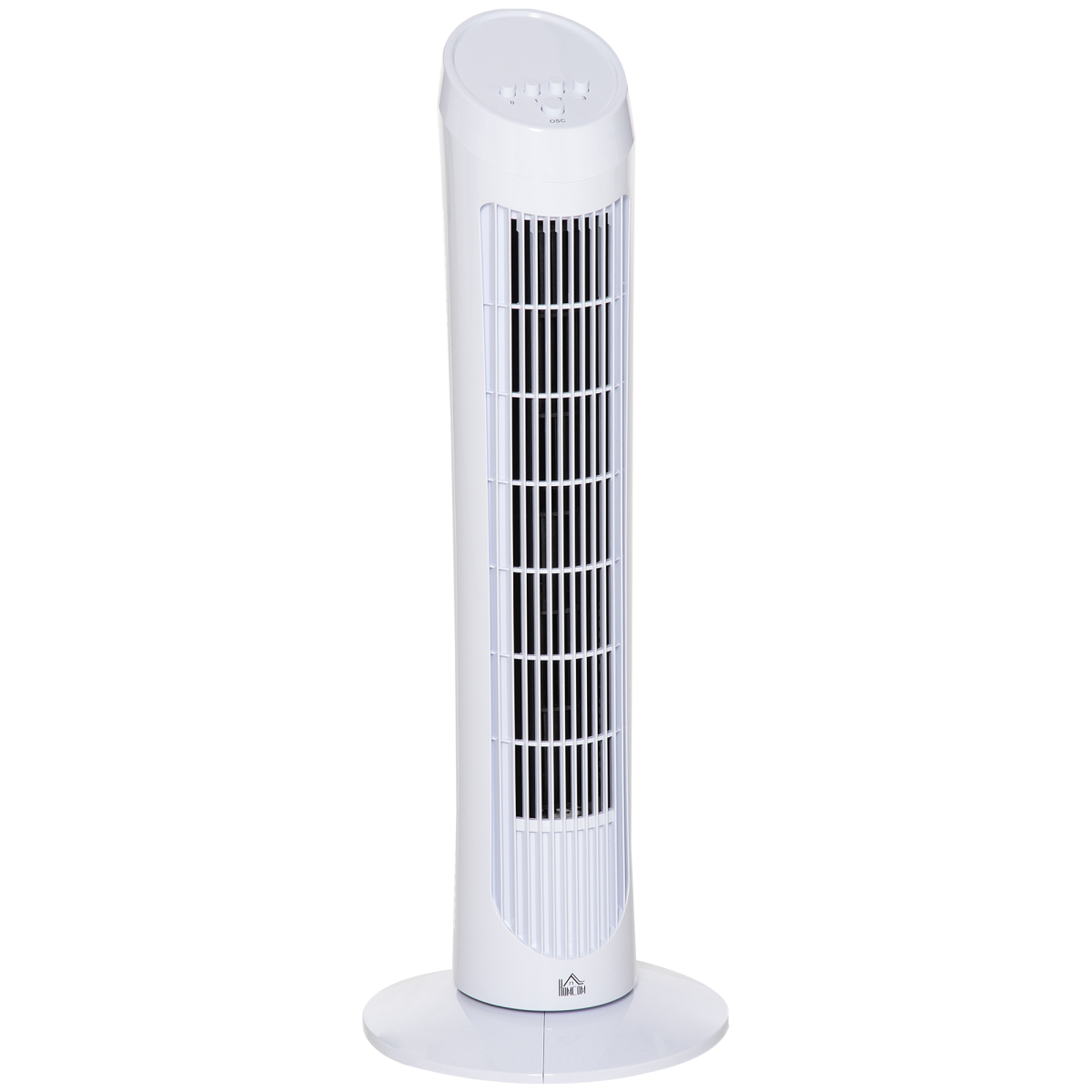 HOMCOM 30" Tower Fan, 3-Speed, 70° Oscillation, ABS, White