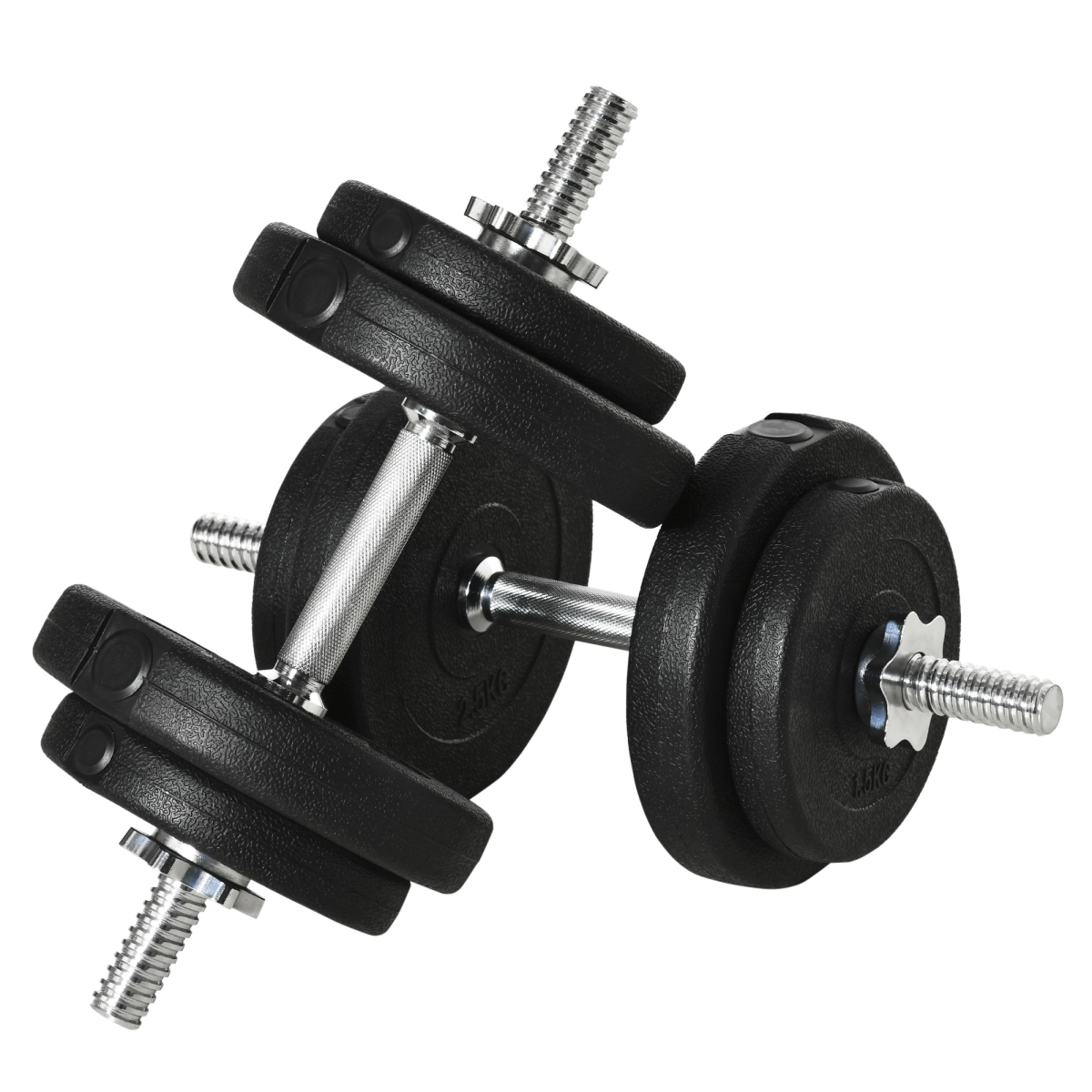 HOMCOM 20KG Adjustable Dumbbells Weight Set