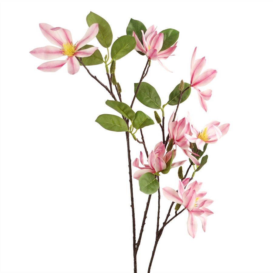100cm Pink Magnolia Artificial Floral Spray