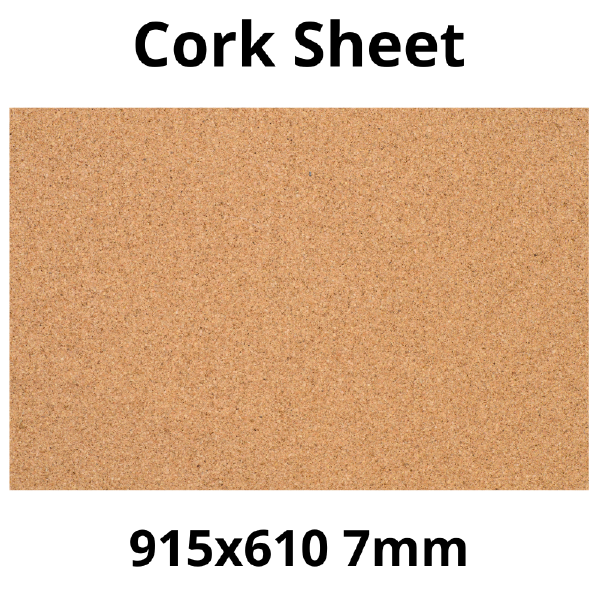 Cork Sheet - 915x610mm - 7mm - Pack of 1