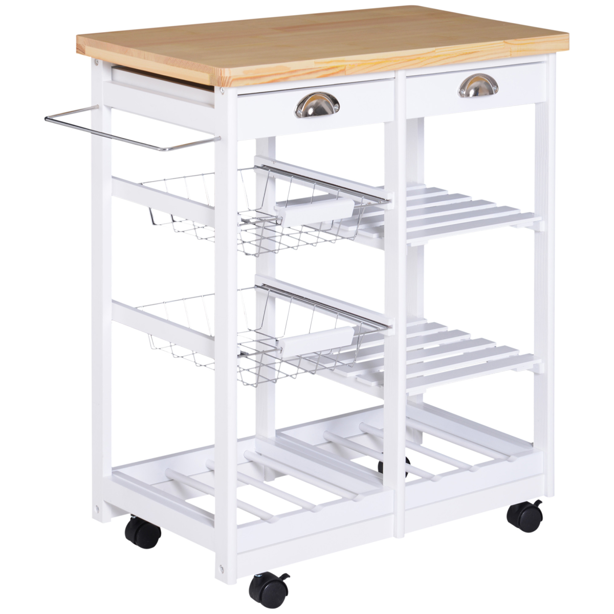 Kitchen Island, 74Wx37Dx76Hcm, White