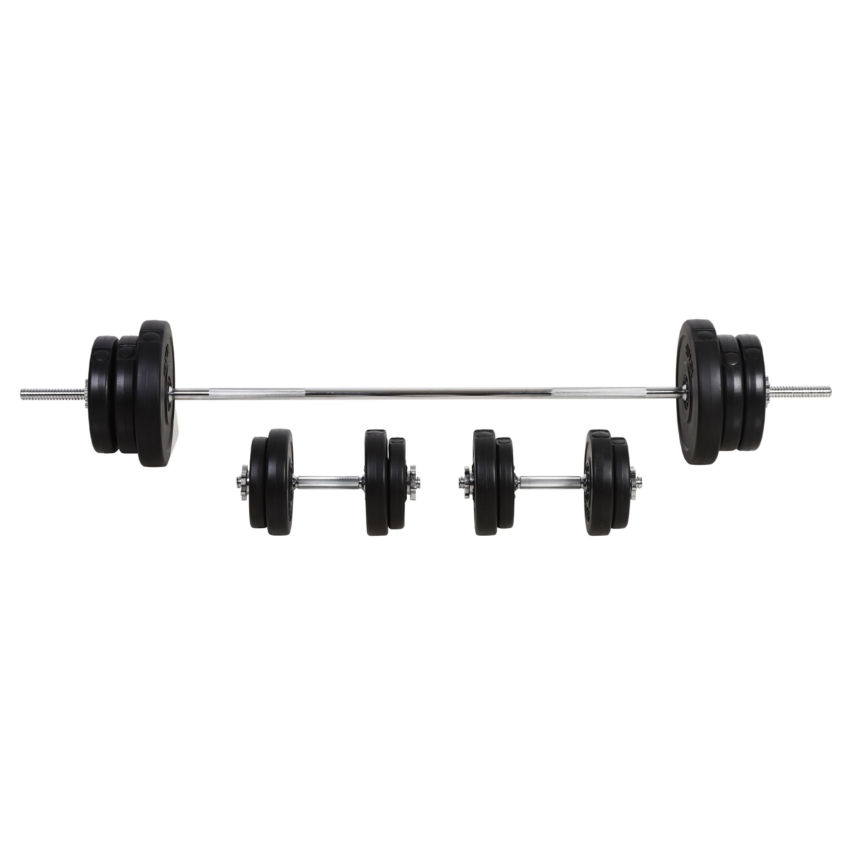 HOMCOM Dumbbells and Barbell Set with 65kg Adjustable Weights