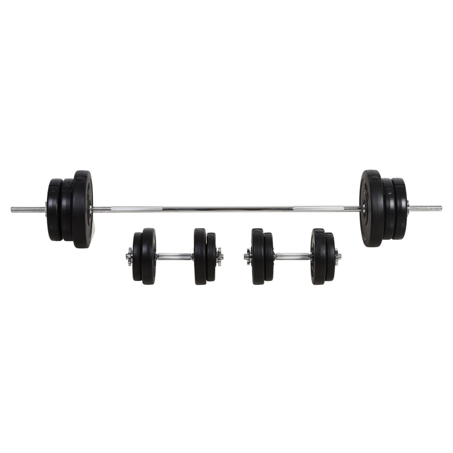 HOMCOM Dumbbells and Barbell Set with 65kg Adjustable Weights