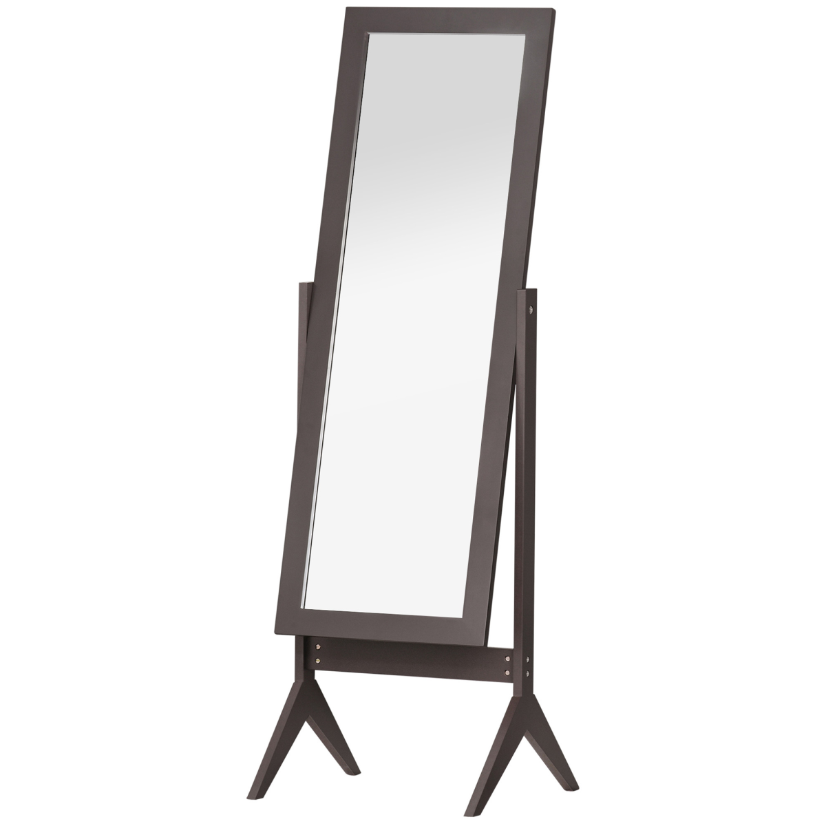 Freestanding Dressing Mirror 148x47cm Dark Brown Frame