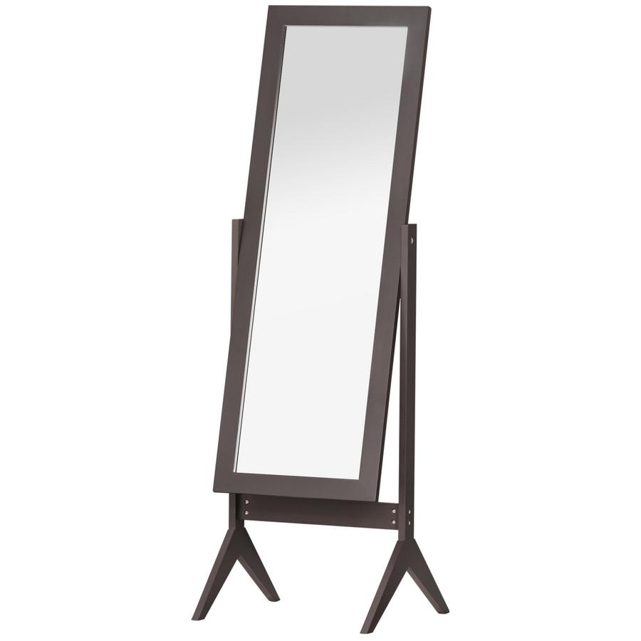 Freestanding Dressing Mirror 148x47cm Dark Brown Frame
