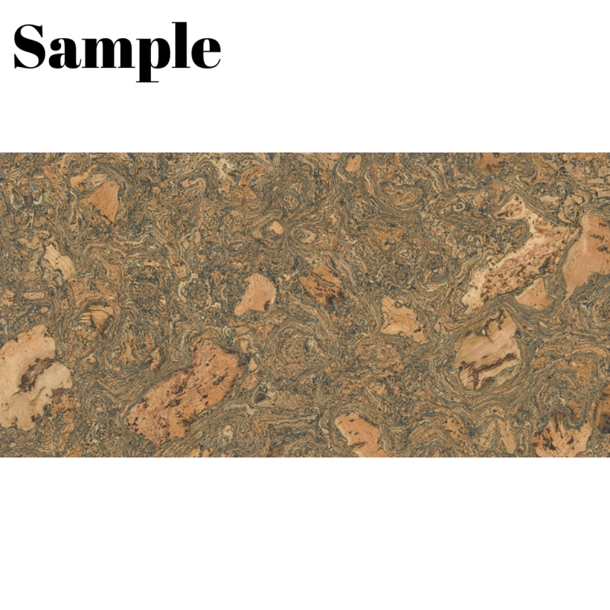 Grey Decorative Cork Wall Tile Sample (30x5cm) — 1 Strip, 3mm