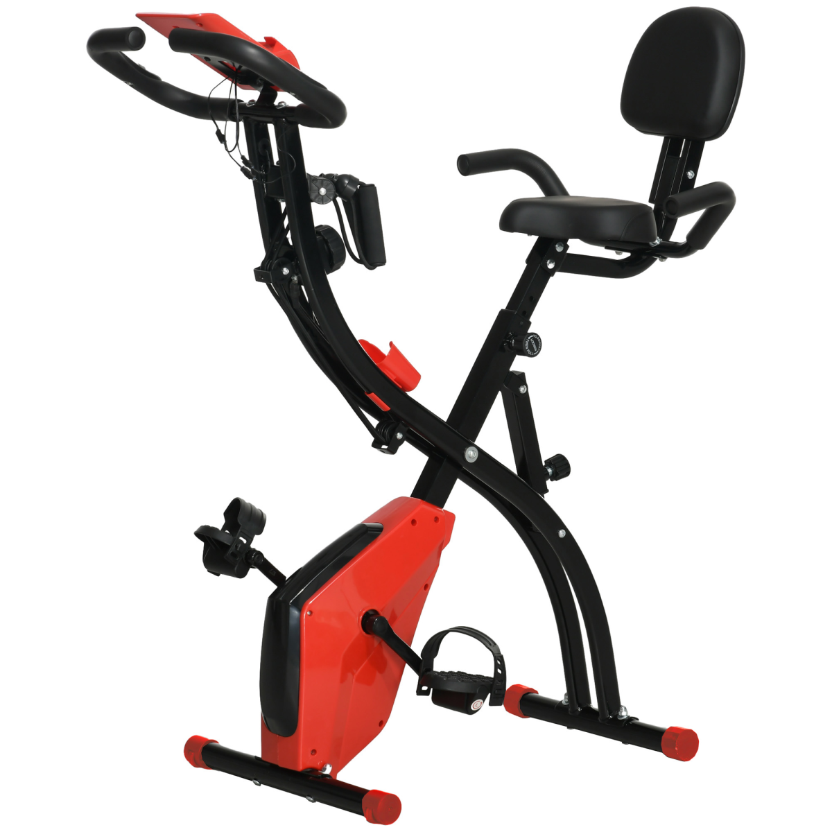 2-In-1 Upright Exercise Bike with 8-Level Adjustable Resistance and Pulse Sensor