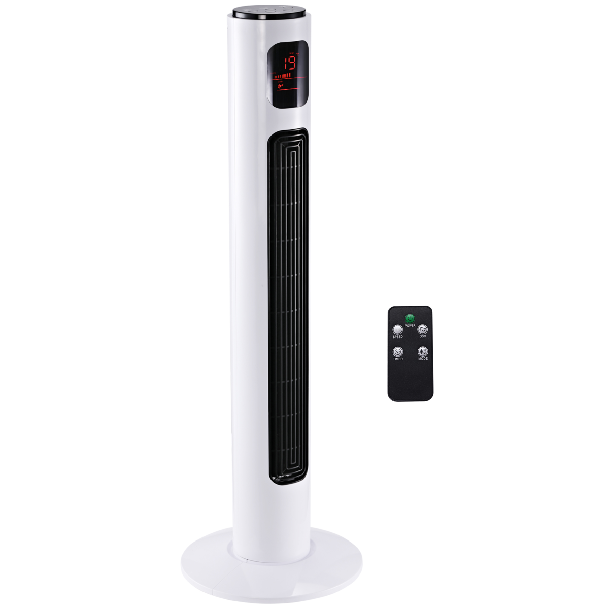 Fan Tower, 32x96H cm, White